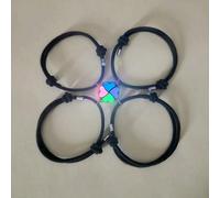 4 pezzi Braccialetti a quadrifoglio che brillano al buio, adatti come regalo per amici, sorelle, fratelli, coppie, per mostrare l'amore anche al buio, braccialetti intrecciati neri, regalo estivo per 