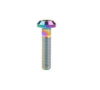 4 pezzi Bullone in titanio M6/M8x12/15/20/25/30/35/40mm Vite a testa esagonale for disco freno for bicicletta e moto(Rainbow,25MM_M8)