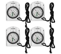 4 Pezzi Bussola Impermeabile per Escursionismo e Orientamento, Bussola Outdoor per Lettura Mappa Sopravvivenza Viaggi Avventura