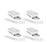 4 Pezzi Calamite per Mobili Chiusura in Acciaio Calamita Potente 18kg Serratura Magnetica Chiusura magnetica forte con 16 viti per Cassetti Magneti Armadio Chiusure Chiudiporta Calamita