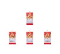 4 Pezzi Calendario da Muro Cinese 2027 Capra, Mensile Rosso | Carta, Calligrafia Elegante e Simboli di Buona Sorte, per Studenti e Collezionisti, Bacheca Ufficio