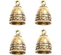 4 pezzi campanelli da appendere in ottone antico vintage tintinnio per decorazioni domestiche campanellini in ottone vintage da appendere ornamenti artigianali pendenti accessori per portachiavi Nata