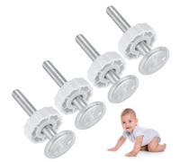 4 Pezzi Cancelli A Pressione Per Gate Bambino,Ringhiere Di Sicurezza Per Animali Domestici,Montati A Pressione Aste Filettate,Cancelli Per Bambini Bulloni A Vite Per Cancelletto Per Bambini E Recinto