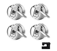 4 Pezzi Capsula Porta Spolina Macchina Cucire in Acciaio Inossidabile, Navetta Porta Bobina per Singer Brother, Compatibile con Sistemi di Caricamento Frontale Classe 15, Adatte per Babylock, Bernina