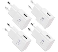 4 Pezzi Caricatore Alimentatore USB da Caricabatterie USB Presa Spinotto 15W Per iPhone 14/13/12/11/X 8/7/6, Samsung Galaxy S22 S21 S20 S10 S7 S8 S9/Edge/Plus/Active, A13 A15 A52, Note 5/8/9/10