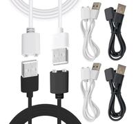 4 Pezzi Caricatore Magnetico, Cavo Ricarica Magnetico, Compatibili Con Satisfyer Pro 2, 0,8 M, Adatti Per Prodotti Massaggianti Con Ricarica Magnetica, Cavi Di Ricarica Per Giocattoli (Nero/Bianco)