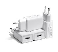 4 Pezzi Caricatore USB 10W, 5V/2A Alimentatore Caricabatterie Prese USBA Spina, USB Charger Compatibile con iPhone 11/12/13/14/XS/XR/8/8 Plus/Galaxy S20/S21/S23/Smartphone/Tablets/Smartwatch
