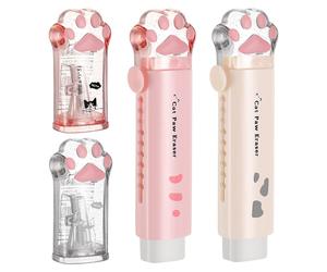 4 Pezzi Carino Temperamatite E Gomma Retrattile A Forma Kawaii