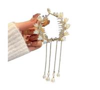 4 pezzi catena da donna nappa farfalla artiglio for capelli copricapo di grandi dimensioni clip for coda cavallo tinta unita scava fuori(Color9)