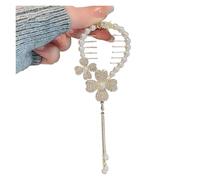 4 pezzi catena da donna nappa farfalla artiglio for capelli copricapo di grandi dimensioni clip for coda di cavallo tinta unita scava fuori(Color8)