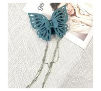4 pezzi catena da donna nappa farfalla artiglio for capelli copricapo di grandi dimensioni clip for coda di cavallo tinta unita scava fuori(Color3)