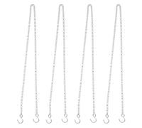 4 Pezzi Catena Sospesa Argento con Ganci per Poster e Cartelli | Acciaio, Installazione Semplice e Superficie Antigraffio, Soluzione Flessibile per Insegne, Opere, Supermercati