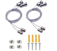 4 Pezzi Cavetto in Acciaio Sospensione Inossidabile Kit, Cavo di Regolabile in Acciaio per Appendere Leggeri,Lampada a Sospensione Kit Universale Cavi Kit Universale Cavi per Montaggio 1.5mm*1m