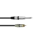 4 pezzi - Cavo Adattatore Audio OMNITRONIC RCA/Jack 0,9m Nero per Impianti Profe