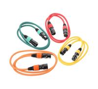4 Pezzi Cavo Microfonico Bilanciato Maschio Femmina per Mixer Audio | PVC e Lega di Zinco, Supporto Antistrappo e Flessibilità, per Studi di Registrazione e Podcast
