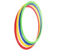 4 Pezzi Cerchi da Allenamento in Plastica PP Multicolore | Preparazione Motoria e Coordinazione, Adatti a Istruttori e Allenatori, Uso in Ogni Ambiente e Classe