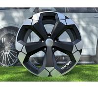 4 Pezzi Cerchi Dacia Style R18 5x114.3 Nero Opaco Parz. Lucido