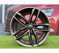 4 Pezzi Cerchi in Lega 18" 5x112 Audi S Line Style Grigio Lucido 8ET45