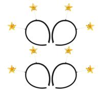 4 Pezzi Cerchietto a Stella Giallo Regolabile | Struttura Sottile, Supporti in Metallo, Antenne Regolabili, per Costumi Spaziali e Eventi a Tema Marte