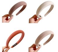 4 Pezzi Cerchietto per Capelli Donna,Capelli Fasce Larghe in Velluto,per Donna, Ragazze, l'uso Quotidiano e le Feste.