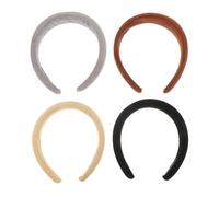 4 Pezzi Cerchietto per Chioma Donna Semplice, Stile Retrò | Comodo da Indossare Tutto Giorno, Tiene i Chioma Lontani dal Viso, per Ufficio, Yoga e Fitness