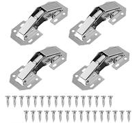 4 pezzi cerniera a ponte con tampone idraulico for porta dell'armadio fessura da pollici, a superficie spessa montata