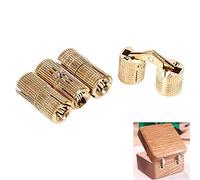 4 Pezzi Cerniera Nascosta, Cerniere a Scomparsa in Ottone 180 ° Angolo di Apertura per Contenitore Gioielli Porta in Legno DIY Fatto Mano(10 mm)