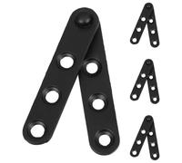 4 Pezzi Cerniera Nascosta, Design Diritto e Pivotante | Finitura Nero, Installazione Semplice, Uso Versatile per Recinzioni in Legno e Tavoli, Look senza Giunzioni