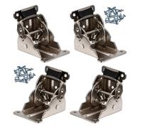 4 Pezzi Cerniera Pieghevole Autobloccante a 90 Gradi, Supporto Pieghevole per Gambe da Tavolo, Staffe Pieghevoli con Viti per Gambe, Hardware Staffe per Gambe e Supporto Angolare (B)