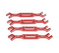 4 pezzi chiave 3/3,2/3,5/3,7/4/5/5,5/6 mm tenditore dado giunto sferico strumento universale for RC auto drone barca(Red)