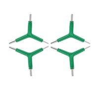 4 Pezzi Chiave a Brugola Triangolare, Tre Misure, Verde | Metallo e Plastica, Impugnatura Ergonomica, per Mountain Bike e Componenti, Uso in Officina e Trail