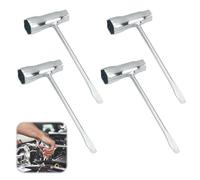 4 Pezzi Chiave Inglese, Prese per Candele 13mm/19mm, Portatile Chiave per Candele, Chiave Combinata Acciaio al Carbonio, Chiave a T per Bussole, Chiave Candela per Motoseghe, Falciatrici, Motociclette