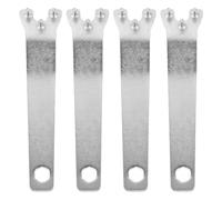 4 Pezzi Chiave per Smerigliatrice Angolare Tre Ganasce in Acciaio 4 | Compatibile Smerigliatrice e Lucidatrice, Presa Stabile, Finitura Precisa, Colore Argento
