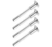 4 Pezzi Chiavistello per Culla a Molla in Ferro Argento | Ricambio per Chiusura Rotta, per Manutenzione Lettino e Finestra, Resistente All’usura, per Armadio