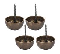 4 pezzi chiodi per tappezzeria a testa tonda in ottone antico decorativi per mobili, punta affilata e fissaggio robusto per divano, cesto, tamburo, scatola di gioielli, mobile per (Bronzo)