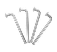 4 Pezzi Chiodo di Riferimento in Metallo per Fondazioni e cantieri | Forma Ergonomica, Leggero e Compatto, Installazione Semplice, Colore Argento, 15x4,5x2,5cm