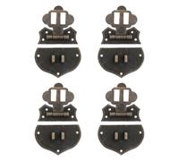 4 Pezzi Chiusura Decorativa Antica in Lega di Zinco Nera | Stile Retro, Motivo Raffinato e Forma Elegante, per Officina e Casa, Resistente alla Rottura