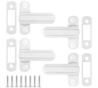 4 Pezzi Chiusura di Sicurezza per Porta Finestra, Window Sash Jammers in Lega di Alluminio, Serratura di Sicurezza Finestra Porta, Blocca Porta e Finestra di Sicurezza per Bambini Home Office