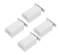 4 Pezzi Chiusura Magnetica Nascosta per Armadi e Cassetti Bianca | Design a Pressione, Chiusura Sicura e Robusta, Plastica Bianca, per Porte, Guardaroba e Stanze