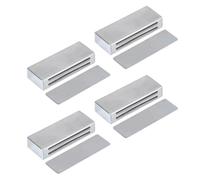 4 Pezzi Chiusura Magnetica per Ante Mobili, Argento | Adesivo, Mantiene Chiuse Porte di Armadi e Librerie, Superficie Lucida senza Bave