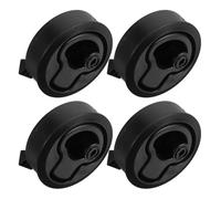 4 Pezzi Chiusura Tonda a Filo per Gavone Barca, Set Nero | Design a Filo, Struttura Robusta e Resistente alla Corrosione, per Sportelli e Coperchi di Gavone Stile Casuale