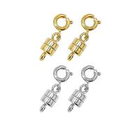 4 pezzi chiusure magnetiche per gioielli, chiusure per braccialetti, chiusura magnetica per catene, oro, argento, per collane, gioielli, braccialetti, creazioni fai da te