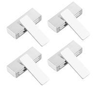 4 Pezzi Chiusure Magnetiche per Mobili, Chiusura Magnetica Autoadesiva, Calamita Adesivo Magnetico Porta Finestra, Magneti per Cassetti Chiusura in Acciaio Inox (Grande)