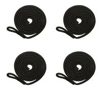 4 Pezzi Cima Ormeggio, Cima per Parabordi per Barca, Corda Galleggiante per Barca, Linea di Parafango per Barche, Cima di Ormeggio per Barche, Kayak, Moto D'Acqua, Pontoni (15m*6mm, Nero)