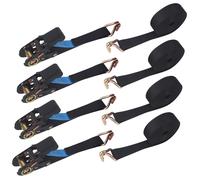 4 Pezzi Cinghia Cricchetto Cinghie di Fissaggio a Cricchetto 6m x 25mm Cinghia