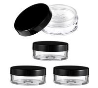 4 Pezzi Cipria Vuota Compatta Cipria Sfusa A Prova di Perdite Contenitore Vuoto per Polvere Soffio Piccolo Compatto per Polvere Trasparente con Coperchio Rimovibile Filtro a Rete Tappo a Vite 10g