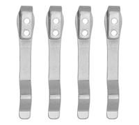 4 Pezzi Clip da Tasca in Acciaio Inox per Coltelli, Mini Accessorio | Ricambio per Clip Rotta, Finitura Liscia e Bordi Arrotondati, per Cintura e Portafoglio