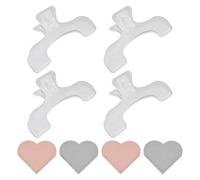 4 Pezzi Clip Di Libri Trasparenti, 4 Pezzi Segnalibri A Forma Di Cuore, Decorazione Di Libri Creativi E Semplici E Fissi, Riutilizzabile, Piccolo Regalo Per Gli Appassionati Di Libri.