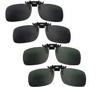 4 Pezzi Clip Occhiali Da Sole Polarizzati, Clip polarizzata Lente Adatta, Occhiali da Sole Polarizzati Clip, Sovraocchiali Sollevabile e Ultraleggero, Flip up Occhiali da Sole per Sport Viaggi Pesca