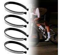 4 pezzi clip per bicicletta, clip per bici riflettenti pantaloni clip per pantaloni da ciclismo leggeri clip di sicurezza per caviglie clip per bici pantaloni accessori riflettenti per bici (grigio)
